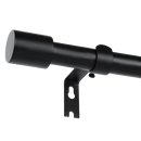 Curtain Rod, Includes 2 Matching Finials, Brackets & Hardware, 66 to 120-Inches, Black Affirma Distributors