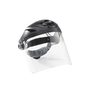 Jackson Safety F4XP Crown Face Shield, Ratcheting Safety Headgear, Clear Anti-Fog Polycarbonate Window for Grinding, Universal Pin Pattern, Black, 14262