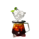 TIMEMORE Coffee Filter Cup, Glass Crystal Eye Coffee Dripper, Reusable Manual Coffee Dripper Filter, Great for RV Camping (360ml, Black) Affirma Distributors