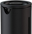 TIMEMORE French Press Coffee Maker(15OZ),Zero Sediment Screen,Shatterproof Carafe,Small Size for 1 Serving,Simple,No Handle,Double Heat Insulation Design,Black