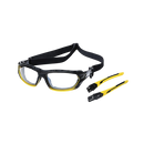 Sellstrom Polycarbonate Sealed Safety Glasses, Protective Eyewear, Hard-Coating Anti Fog, Tinted Goggles, U.S. Military Ballistic Rated, Yellow/Black with Indoor/Outdoor Tint, S70002