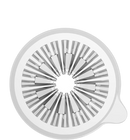 TIMEMORE Coffee Filter Cup, Glass Crystal Eye Coffee Dripper, Reusable Manual Coffee Dripper Filter (Black, 01)