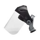 Jackson Safety F4XP Crown Face Shield, Ratcheting Safety Headgear, Clear Anti-Fog Polycarbonate Window for Grinding, Universal Pin Pattern, Black, 14262