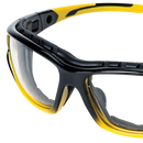 Sellstrom Polycarbonate Sealed Safety Glasses, Protective Eyewear, Hard-Coating Anti Fog, Tinted Goggles, U.S. Military Ballistic Rated, Yellow/Black with Indoor/Outdoor Tint, S70002