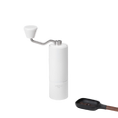 TIMEMORE Manual Coffee Grinder CNC Stainless Steel Burr Coffee Grinder with Capacity 20g Chestnut C3S Internal External Adjustable Setting, Double Bearing Positioning for Travel Camping, Home White