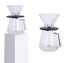 TIMEMORE Coffee Filter Cup, Glass Crystal Eye Coffee Dripper, Reusable Manual Coffee Dripper Filter, Great for RV Camping (360ml, Black) Affirma Distributors