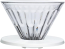 TIMEMORE Coffee Filter Cup, Glass Crystal Eye Coffee Dripper, Reusable Manual Coffee Dripper Filter (White, 01)