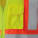 Pioneer Safety Vest for Women with Pockets - Hi-Vis Reflective Tape - for Construction - Yellow/Green SUREWERX