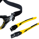 Sellstrom Polycarbonate Sealed Safety Glasses, Protective Eyewear, Hard-Coating Anti Fog, Tinted Goggles, U.S. Military Ballistic Rated, Yellow/Black with Indoor/Outdoor Tint, S70002