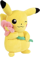 Pokémon 8" Pikachu with Flower Plush - Officially Licensed - Quality & Soft Stuffed Animal Toy - Add to Your Collection! - Easter Gift for Kids & Fans of Pokemon Pokemon