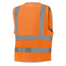 Pioneer Safety Vest for Men – Hi Vis Reflective Mesh Neon with 8 Pockets, Zipper Closure for Construction, Traffic, Security Work – Orange, Yellow/Green, V1025250U-5XL