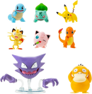 Pokemon Battle Figure 8-Pack - Comes with 2” Pikachu, 2” Bulbasaur, 2” Squirtle, 2” Charmander, 2” Meowth, 2" Jigglypuff, 3” Loudred, and 3” Psyduck Pokemon