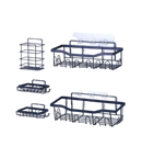 Adhesive Shower Caddy 5 Pack - Rustproof Stainless Steel Bathroom Organizer