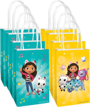 Amscan Gabby's Dollhouse Party Favor Bags Pack of 8 Blue Green & Yellow Kraft Treat Bags 