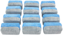 Autofiber [Saver Applicator Terry] Ceramic Coating Applicator Sponge  12 Pack  with Plastic Barrier to Reduce Product Waste. (BlueGray, Mini)