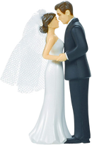 CAKE TOPPER BRIDE & GROOM PLS