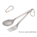 Fork & Spoon Set Ultralight & Portable Camping Utensil Set - Durable Cutlery with Travel Case Affirma Distributors
