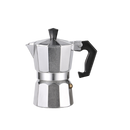 Iconic Stovetop Espresso Maker, Makes Real Italian Coffee, Moka Pot 6 Cups, Aluminium, Silver Affirma Distributors