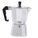 Iconic Stovetop Espresso Maker, Makes Real Italian Coffee, Moka Pot 6 Cups, Aluminium, Silver