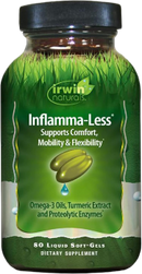 Irwin Naturals Inflamma-Less, Promotes Comfort, Mobility & Flexibility, 80 Liquid Softgels