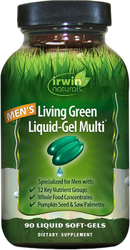 Irwin Naturals Living Green Liquid-Gel Multi for Men 90 Liquid Softgels