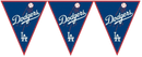 Los Angeles Dodgers MLB Black & Orange Plastic Pennant Banner - 12' (Pack Of 1)