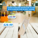 Super Standard Mandoline Slicer with Stainless Steel Blades, Almond & Vegetable Slicer - Green AFFIRMA DISTRIBUTORS