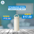 Travel Tumbler 500 ml, White & Stainless Steel Tumbler 500 ml, White Deals