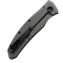 Pocketknife - Steel Drop Point Plain Edge Blade, Assisted Opening, Frame Lock EDC (Grey/Black)