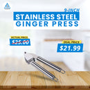 Stainless Steel Ginger Press (9-inch) & Stainless Steel Hooked Handle Ladle with Pouring Rim Deals