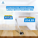 Stainless Steel Ginger Press (9-inch) & Stainless Steel Hooked Handle Ladle with Pouring Rim Deals