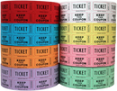 INDIANA TICKET CO. 2,000 White Raffle Tickets Double Roll, 50/50 Raffle Tickets, Tickets for Events, Carnivals, Door Prizes, Drinks and More (2,000, White) AFFIRMA DISTRIBUTORS