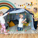 Tiny Land® Creative Fort Building Kit with 130 pcs Tiny Land